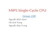 MIPS Single-Cycle CPU