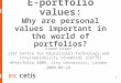 E-portfolio values (ppt)