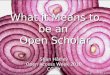 What it Means to be an Open Scholar