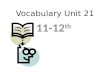 Vocabulary unit 21