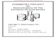 CBSE XII Chemistry Project Determination of the Contents of Cold Drinks