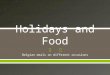 Holidays and food