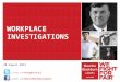 QLD EILS Seminar: Workplace Investigations