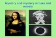 Mystery and mystery writers and novels presentation