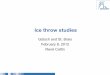 Ice throw reloaded – studies at Guetsch and St. Brais