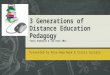 3 Generations of Distance Education Pedagogy, Terry Anderson & Jon Dron 2011
