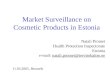 Market Surveillance On Cosmetic Products In Estonia