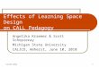 Effects of Learning Space Design on CALL Pedagogy