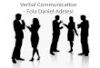 Verbal communication by Fola Daniel Adelesi