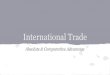 International Trade : Absolute vs comparative Advantage