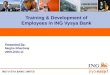Training & Development of Employees in ING Vysya Bank