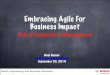 Embracing Agile for Business Impact: Role of Leadership & Management