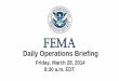 FEMA Operations Brief for Mar 28, 2014