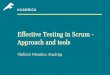 Effective testing in scrum   approach and tools