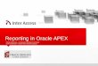 OBUG APEX SIG - Reporting