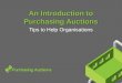 Tips To Help Organisations With Reverse Auctions
