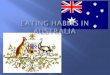 Eating habits in australia