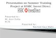 Presentation on summer training project at hsbc invest