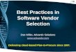 Best practices in vendor selection
