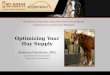 Optimizing Hay And Feeding Storage (Martinson)