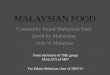 Malaysian Food - Malaya of M07
