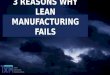 Reasons Why Lean Manufacturing Fails