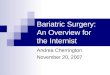 Update: Bariatric Surgery