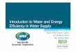 1: Introduction to Water and Energy Efficiency in Water Supply