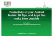 Productivity on your Android Mobile - Sara Rosso