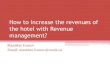 How to increase the revenues of the hotel with Revenue management?
