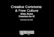 Cc Free Culture Sccc 2009
