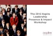 Aspire 'Leadership Presence & Impact' slides