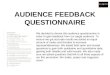 Audience feedback questionnaire