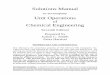 Unit Operations of Chemical Engineering, 7th Edition, Solutions Manual