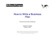 How To Write A Biz Plan