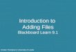 Introduction to Adding Files in Blackboard Learn 9.1