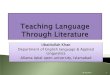 Teaching language through literature