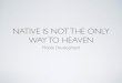 Native is not the only way to heaven