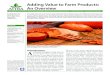 Adding Value to Farm Products: An Overview