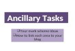 Ancillary tasks student ideas
