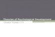 Psychology: Theories of psychological development 1. By Janice Fung