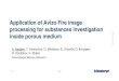 Application of Avizo Fire image processing for substances investigation inside porous medium