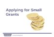 Applying For Small Grants