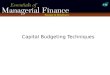 Ch09 Ppt Capital Budgeting Techniques