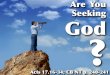 Are You Seeking God?