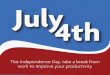 July 4th: Take a Break to Improve Productivity