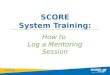 How To Log A Mentoring Session