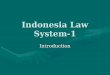 Indonesia law system 1 -okay