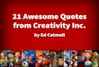 Awesome Quotes from Creativity Inc—Inspirational Quotes from Ed Catmull