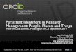 Persistent Identifiers in Research Management: People, Places and Things